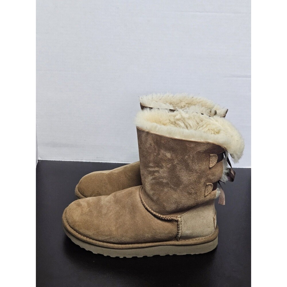 Sz 6 - UGG Australia Womens Bailey Bow II Boots, Chestnut